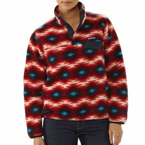 RARE patagonia Synchilla Snap T in Wild Desert Red